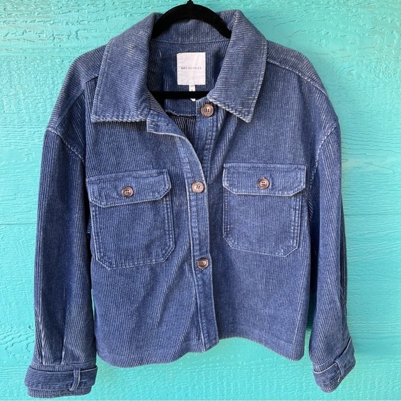 ANTHROPOLOGIE AVEC LES FILLES BLUE WALE CORDUROY BOXY JACKET SIZE LARGE - Picture 11 of 11